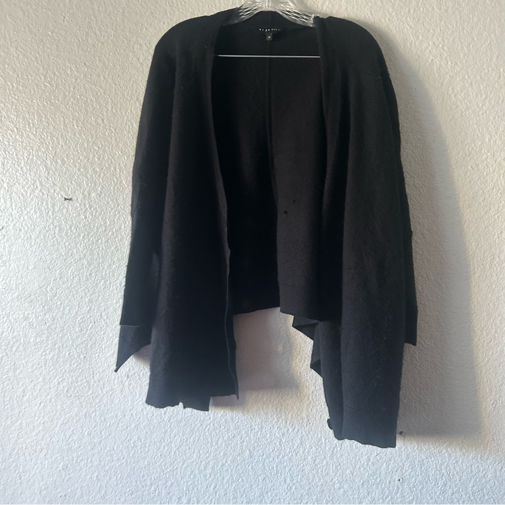 Bryn Walker Cotton/Cashmere Black Button-Up Women's Sweater Cardigan Boxy Medium - Picture 2 of 11